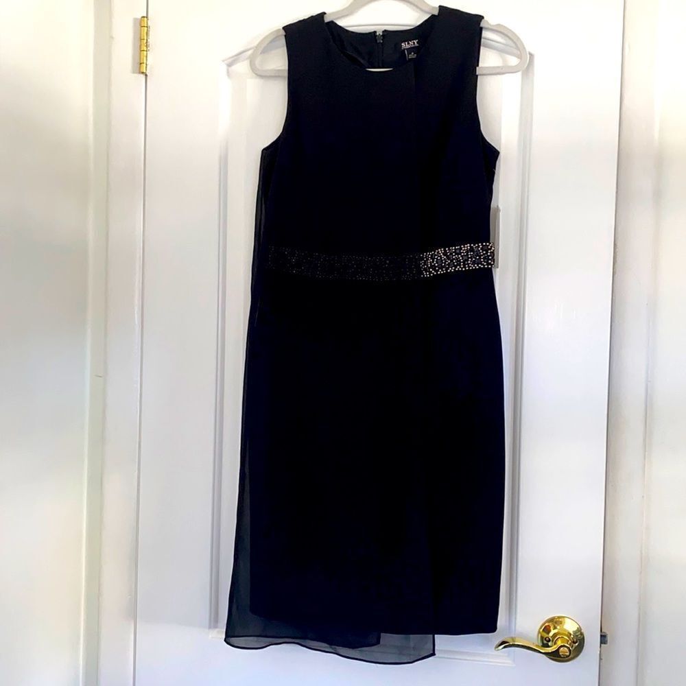 SLNY black short cocktail missy dress New size 6